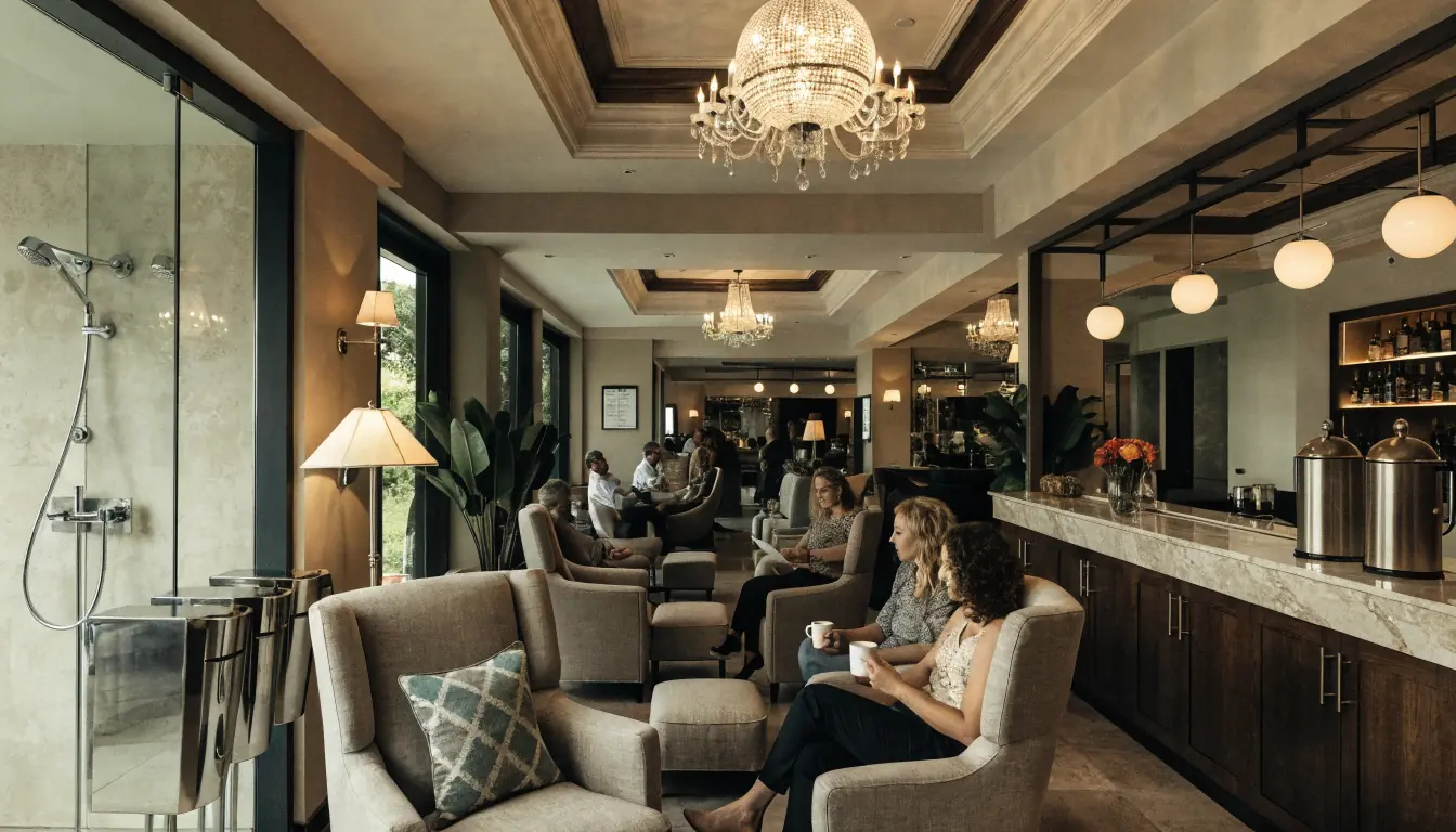 Luxurious casino spa and coffee lounge interior